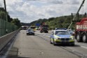 Schwerer LKW VU PKlemm A 4 Rich Olpe auf der Rodenkirchener Bruecke P303